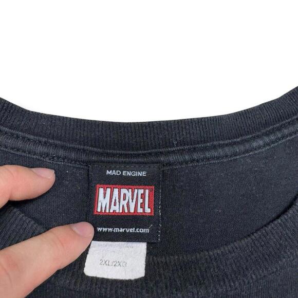 2000s Marvel Cast T Shirt Sz 2XL Comic Book Y2K Big Graphic Mad Engine Iron Man - Picture 3 of 7